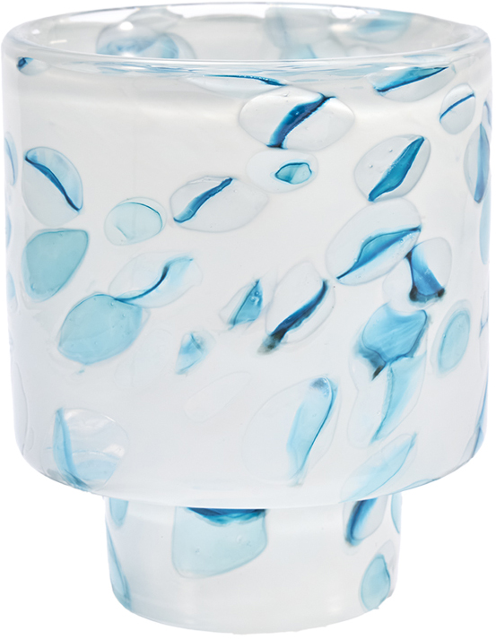 【個人宅配送不可】DGガラスステップポット&ソーサーφ10xH12 ホワイトBP