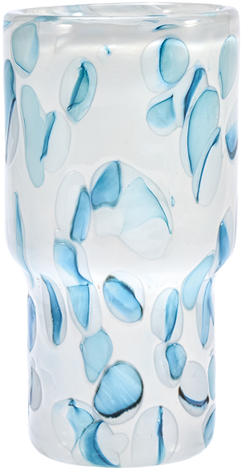 個人宅不可】DGｶﾞﾗｽｽﾃｯﾌﾟﾛﾝｸﾞﾎﾟｯﾄ&ｿｰｻｰ8.5xH16 ﾎﾜｲﾄBP: フラワー