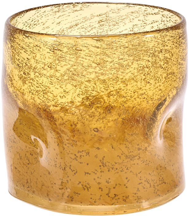 【個人宅配送不可】DGガラスナローポット&ソーサーφ10xH10 サンシャイン