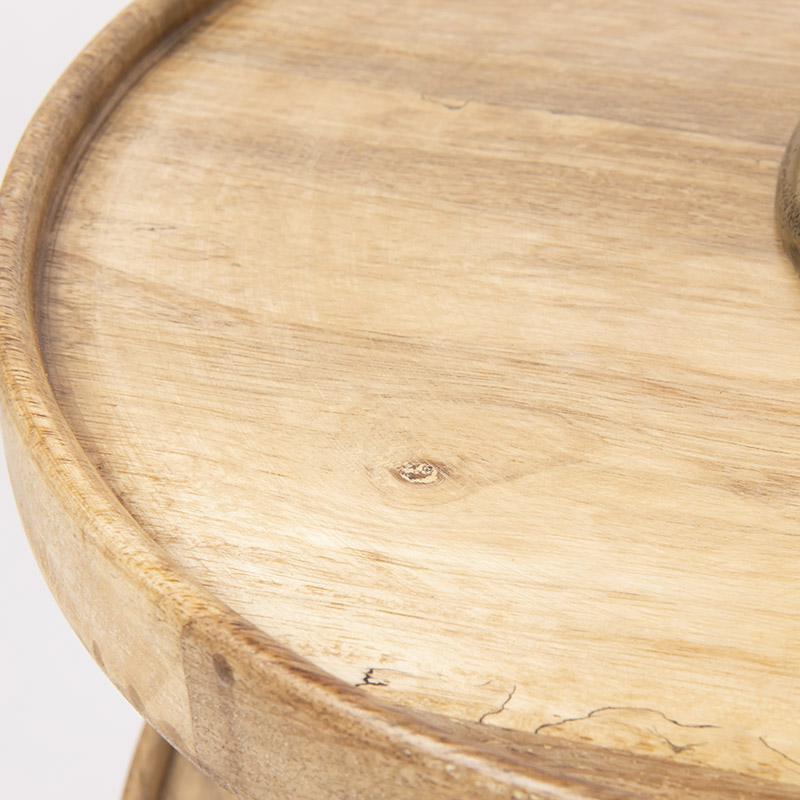 【個人宅配送不可】AMウッドプレートスタンドゴールド φ20xH15