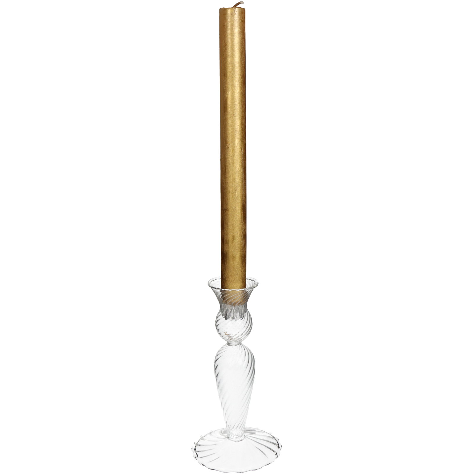 Candle Stick Glass Clear 8.5x8.5x1