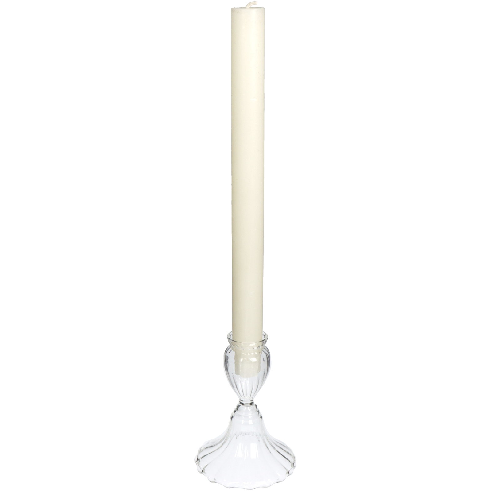 Candle Stick Glass Clear 8x8x10cm