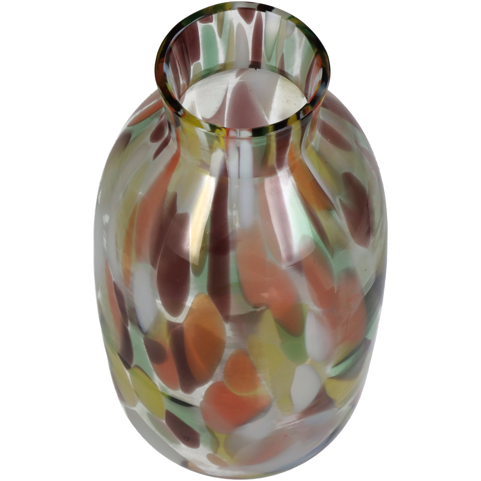 Vase Glass Multi 12.5x12.5x25cm