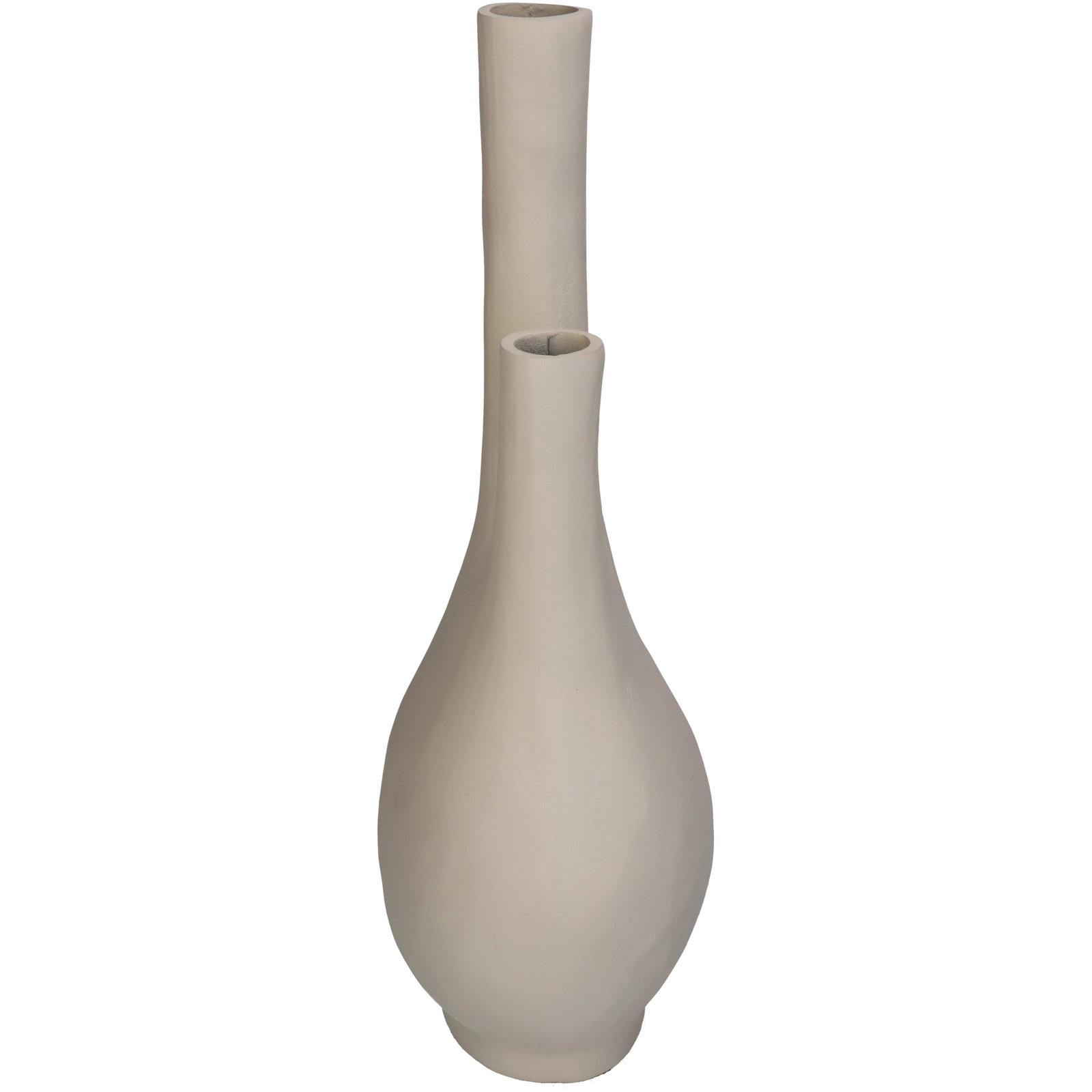 Vase Aluminium Ivory 16.5x11x38cm