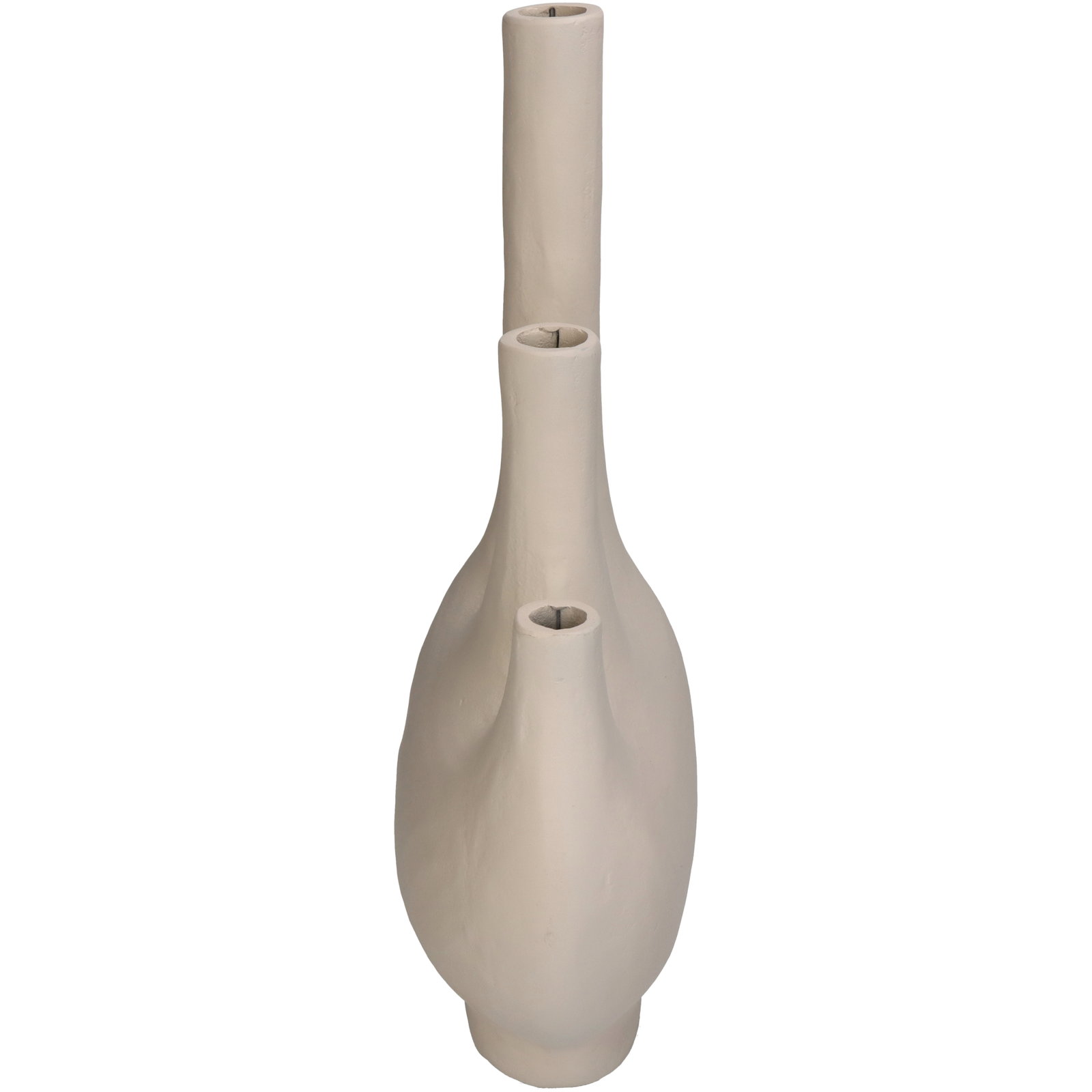 Vase Aluminium Ivory 25x12.5x37cm