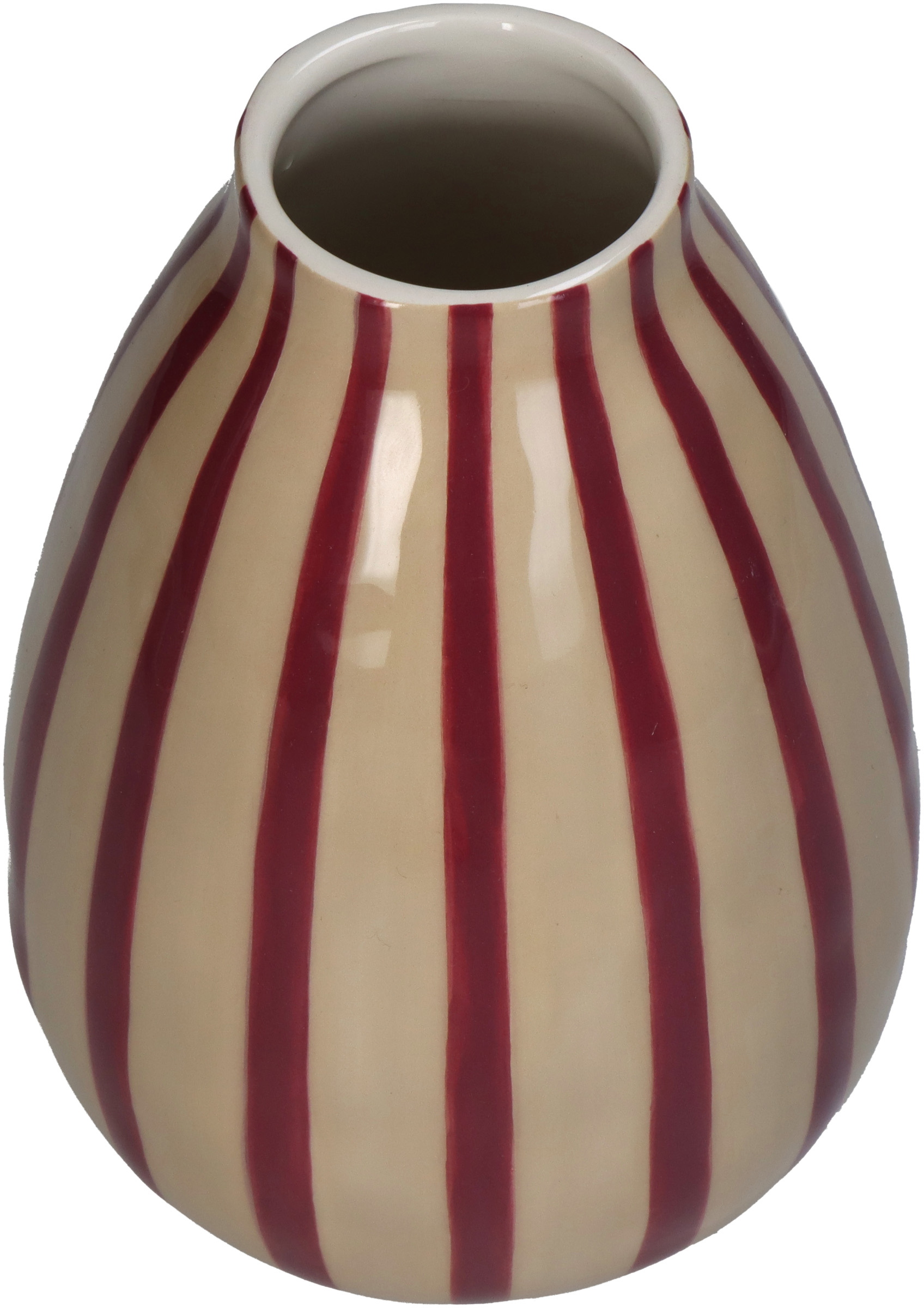 Vase Stripe Multi 12x12x18cm
