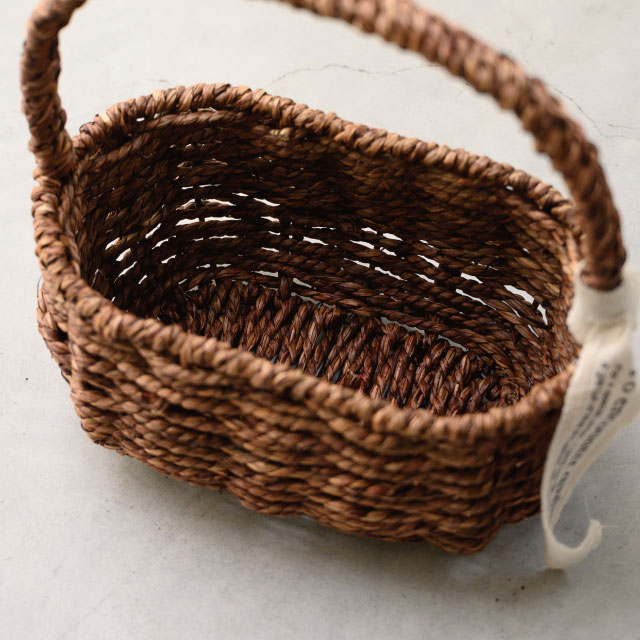 ハンドルカゴバッグナチュラルオーバル