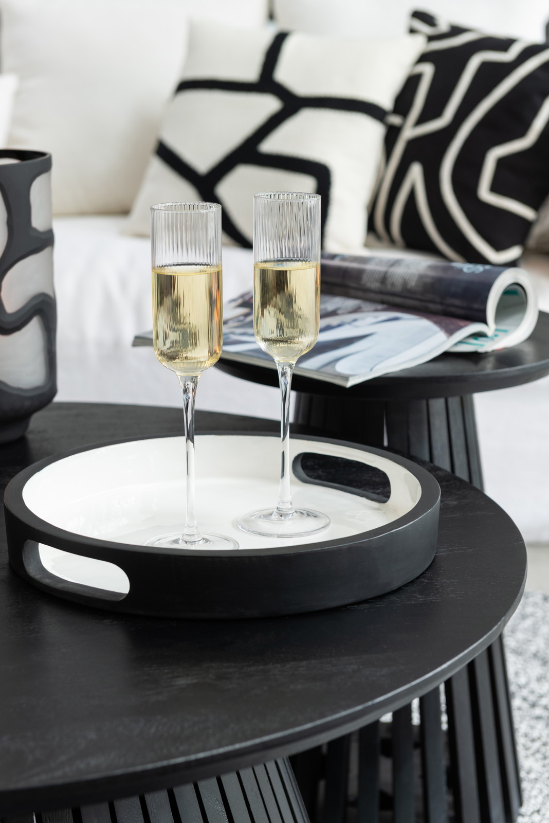 TRAY VIK WOOD B/W ASS/2