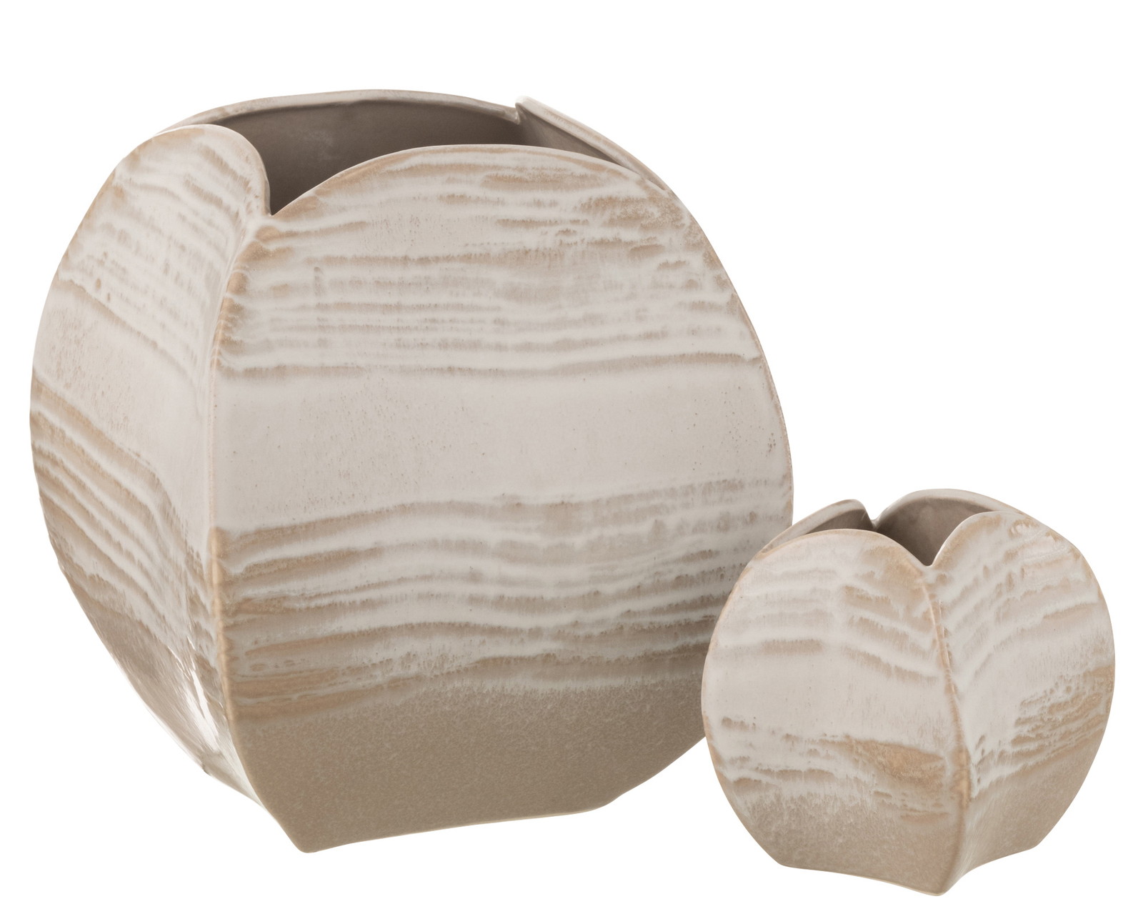■VASE ABSTSQR CLAY BEI L