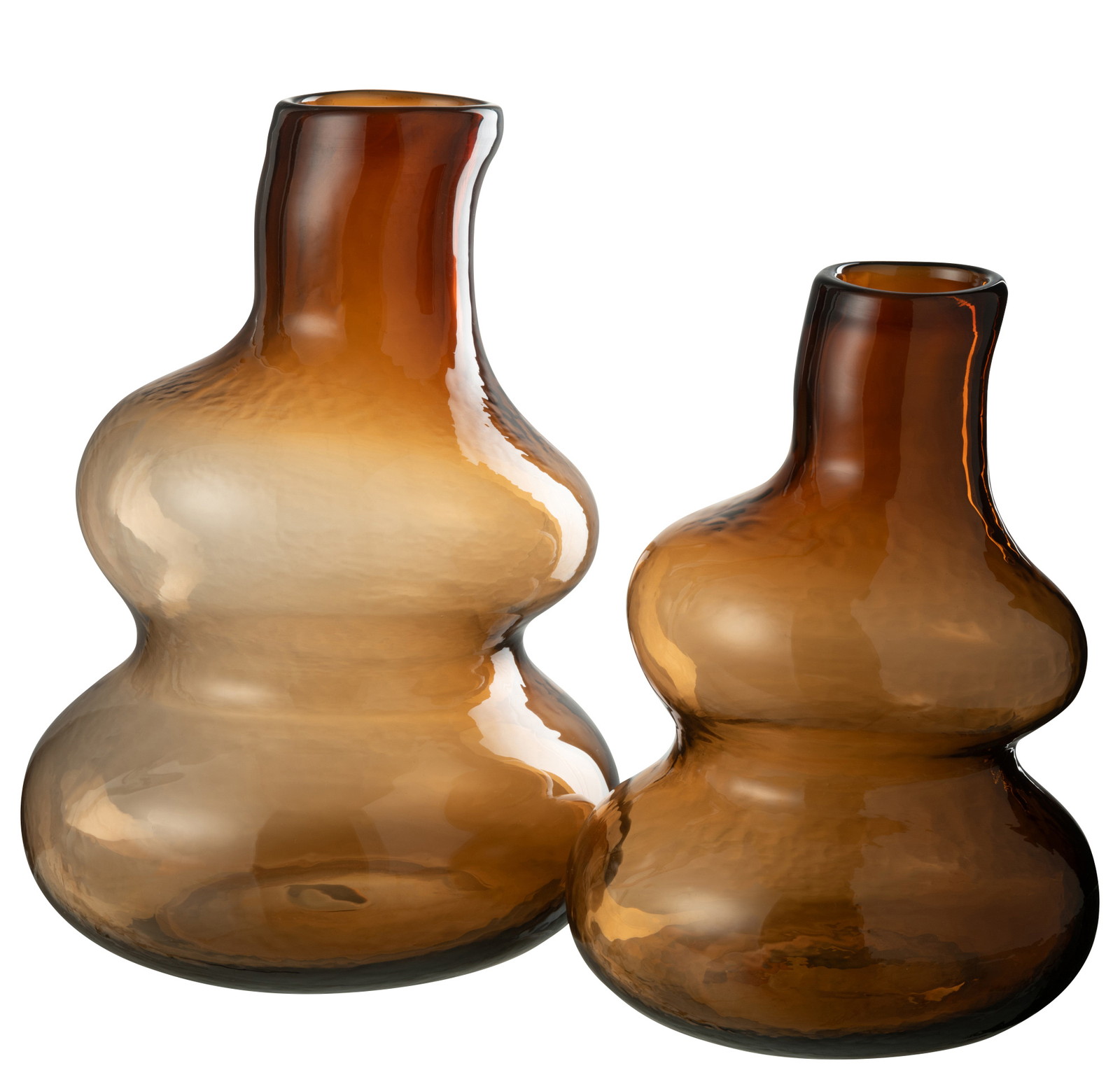��VASE FLASK GLASS BROWN L