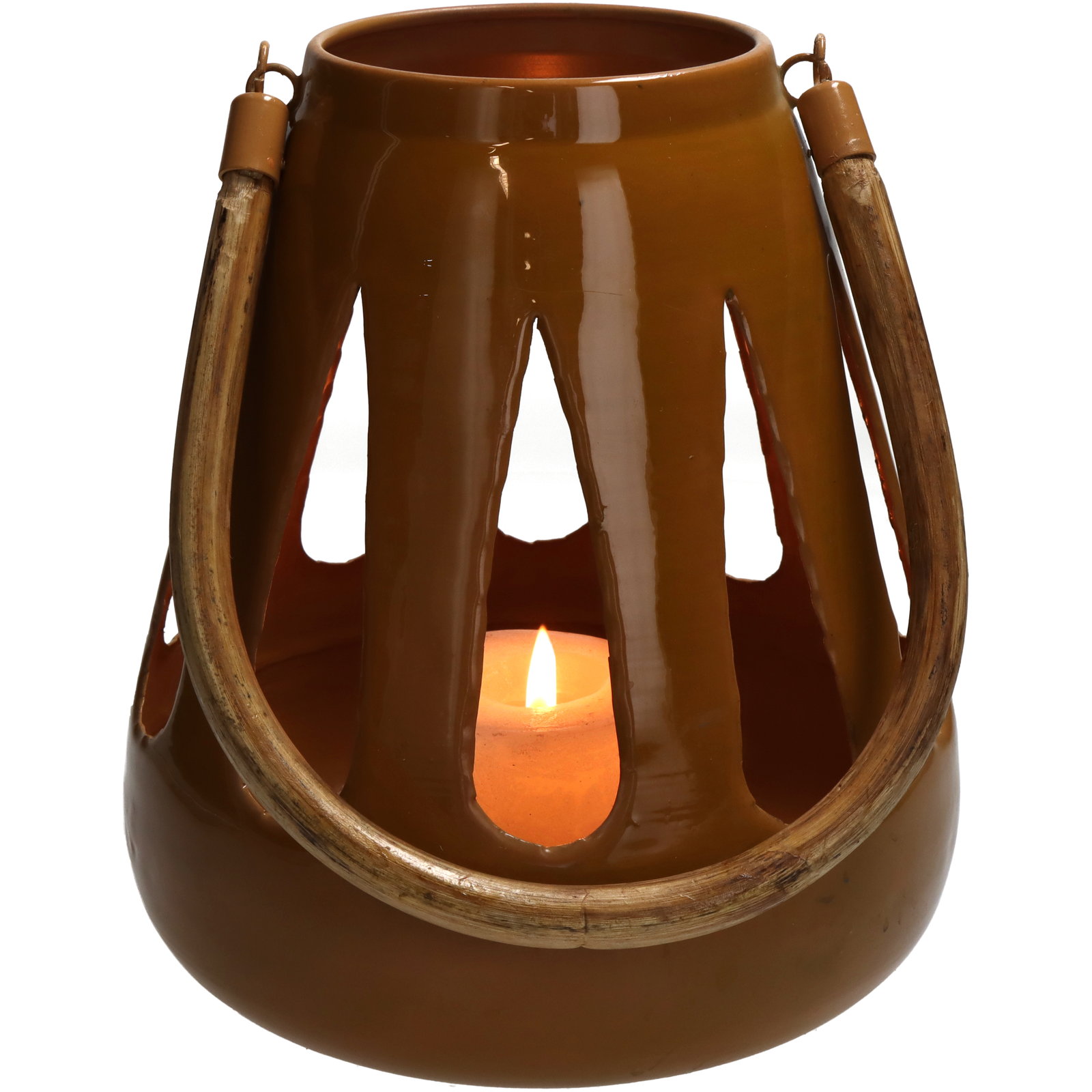 Lantern Iron Ochre 20x20x22cm