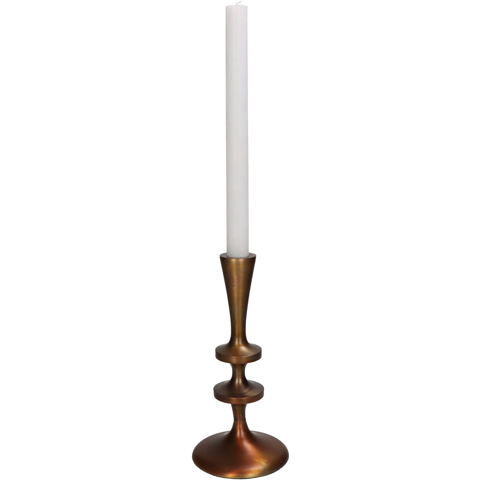 Candle Stick Bronze 11x11x23cm