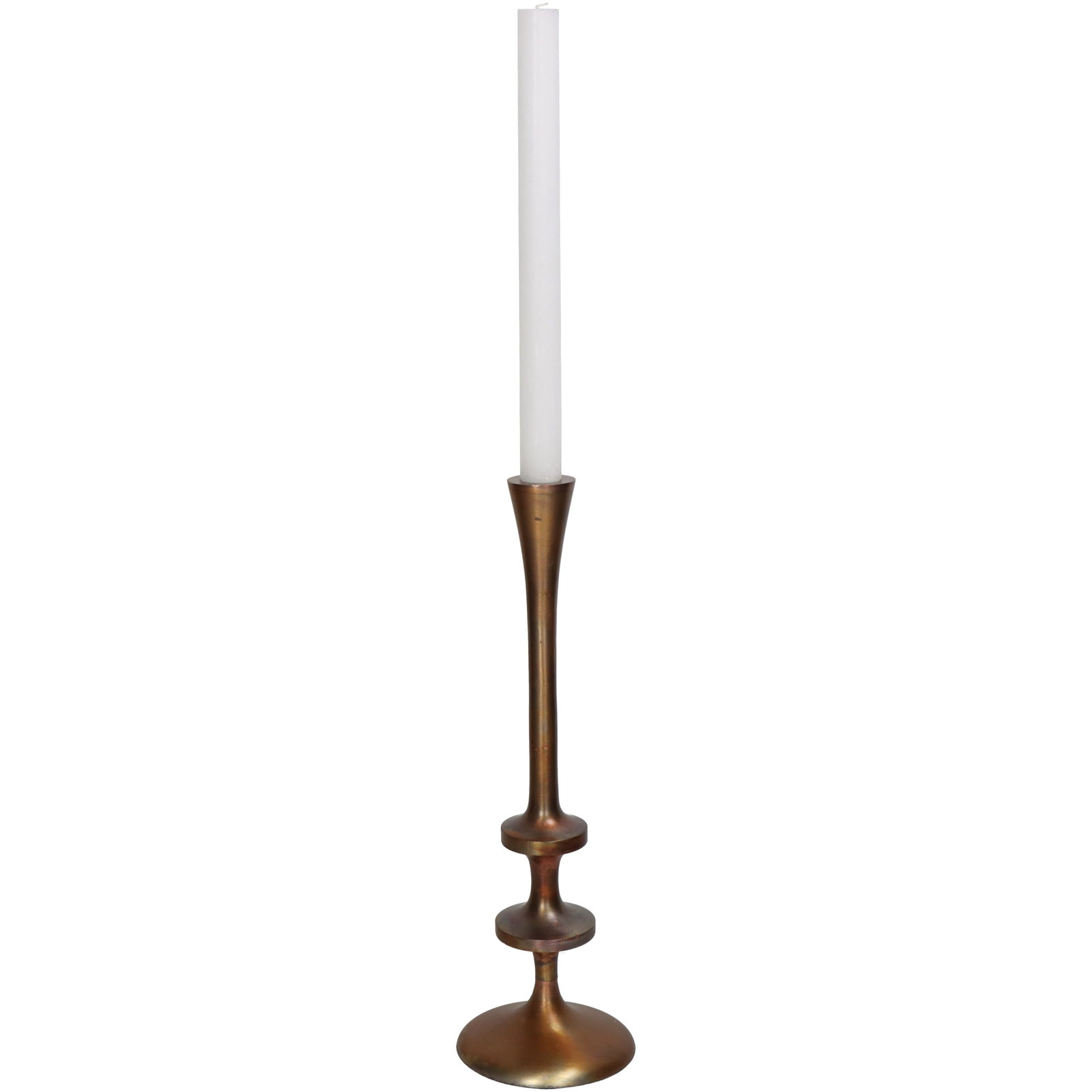 Candle Stick Bronze 11x11x34cm