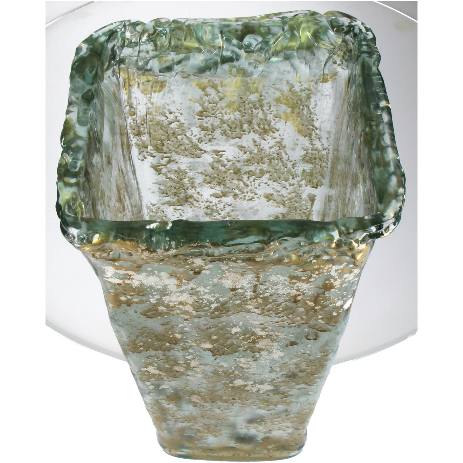 Vase Recycled Glass Gold 20x20x40cm