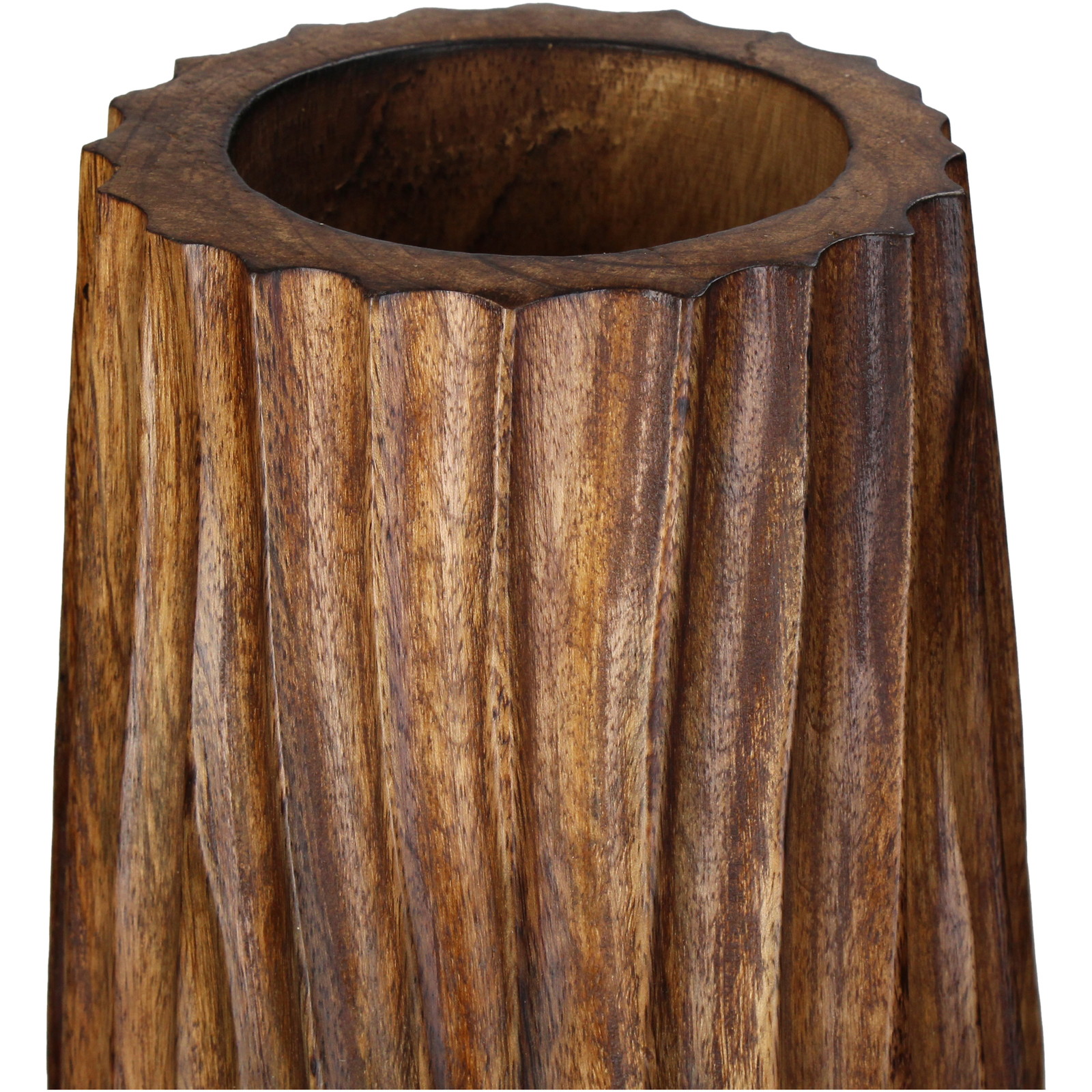 Vase Mango Wood Brown 15x15x42cm