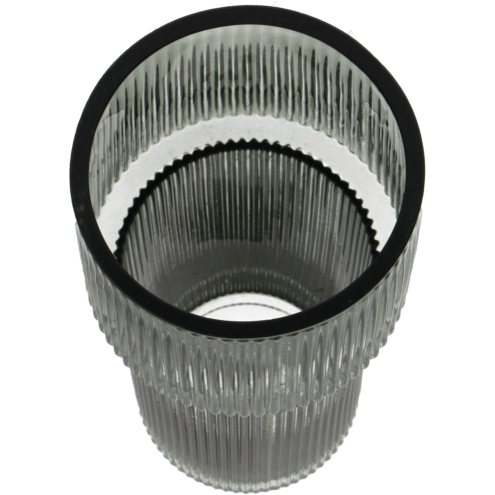 ■Vase Stripe Glass Grey