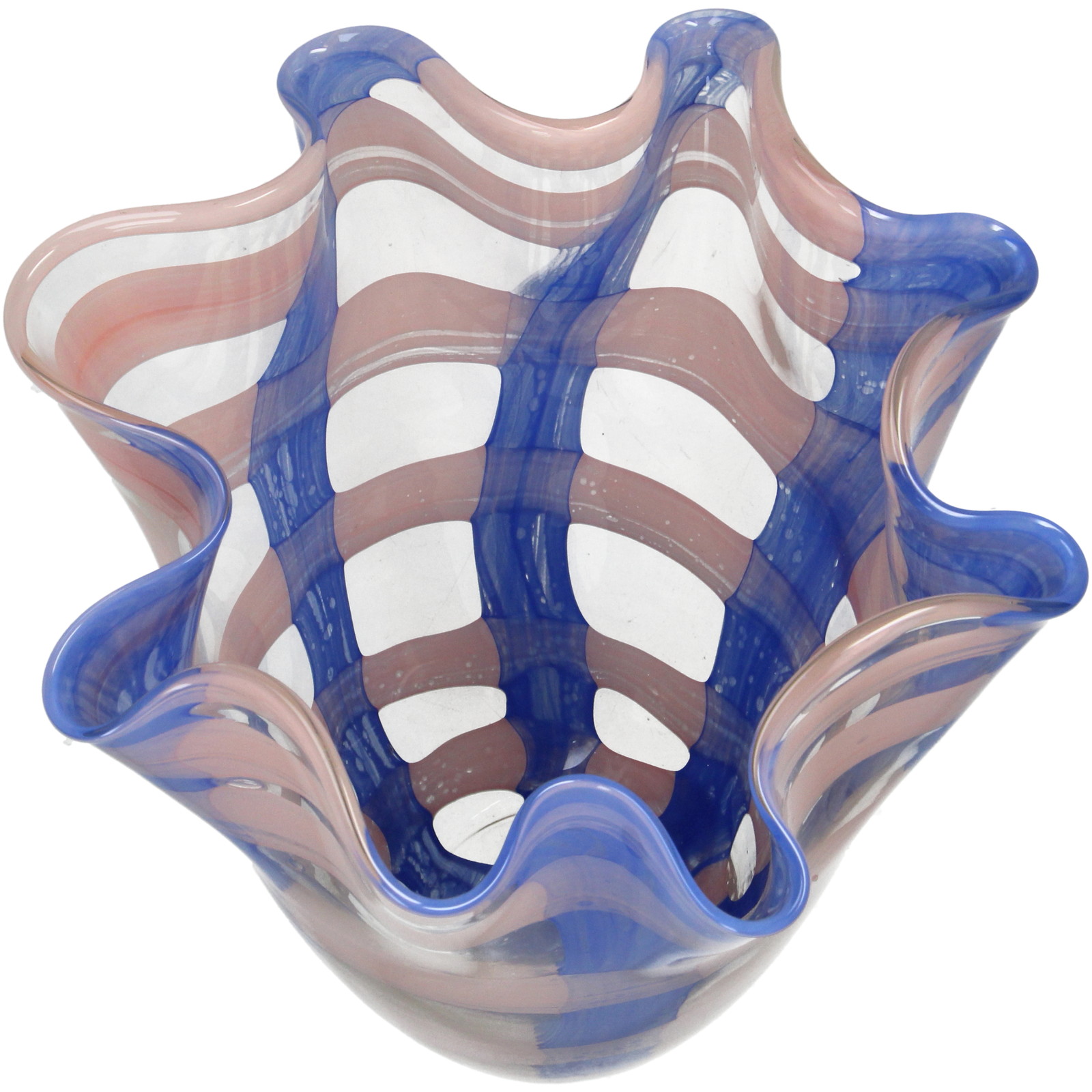 Vase Glass Blue 21x21x24.5cm