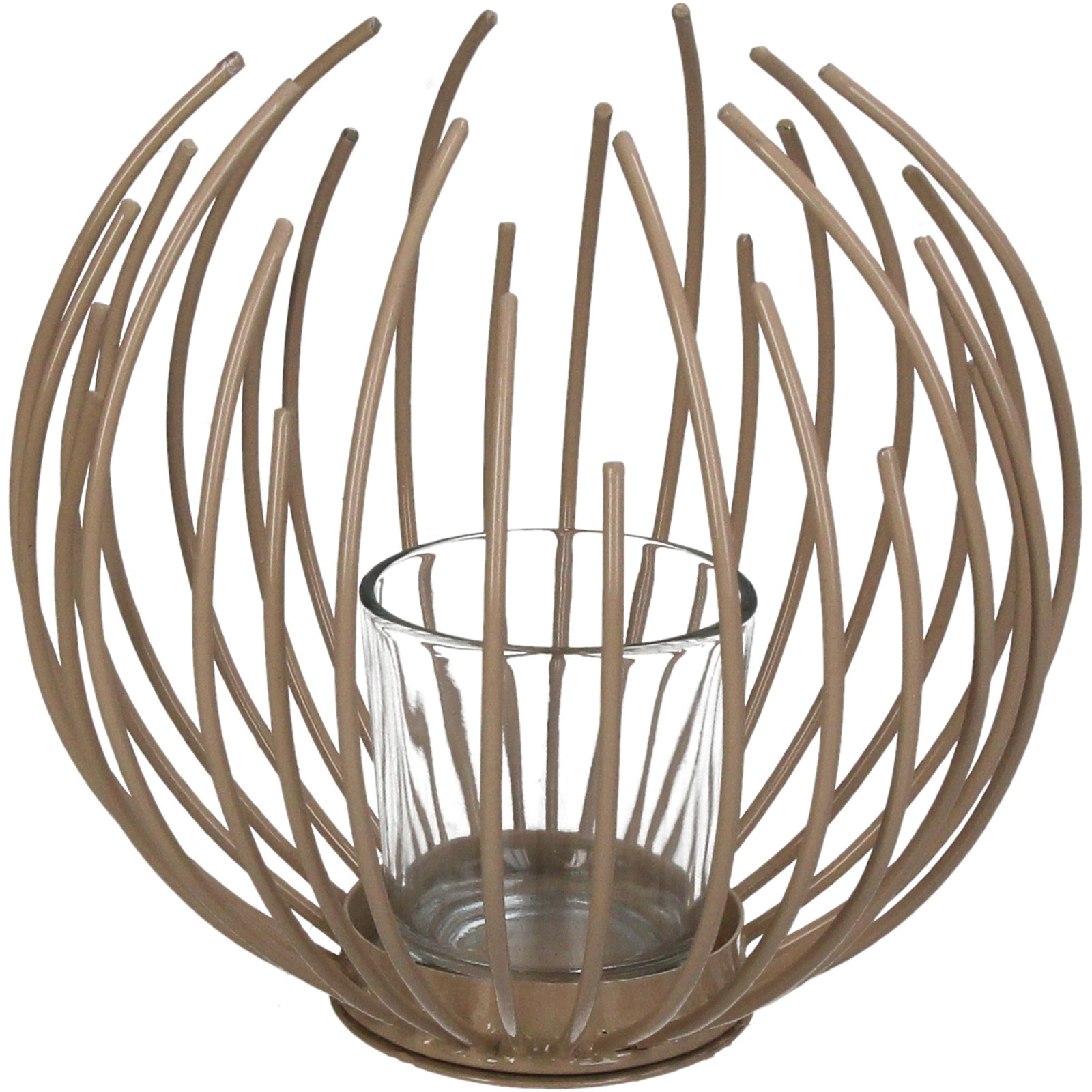 Candle Holder Iron Beige