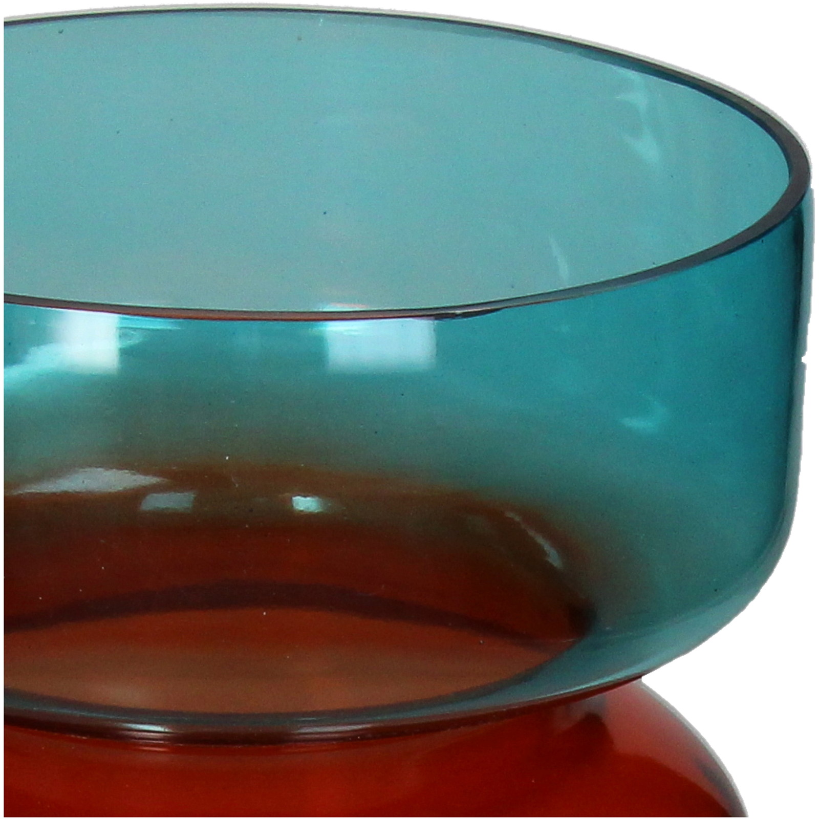 ■Vase Two Tone Glass Multi 18x18x25cm