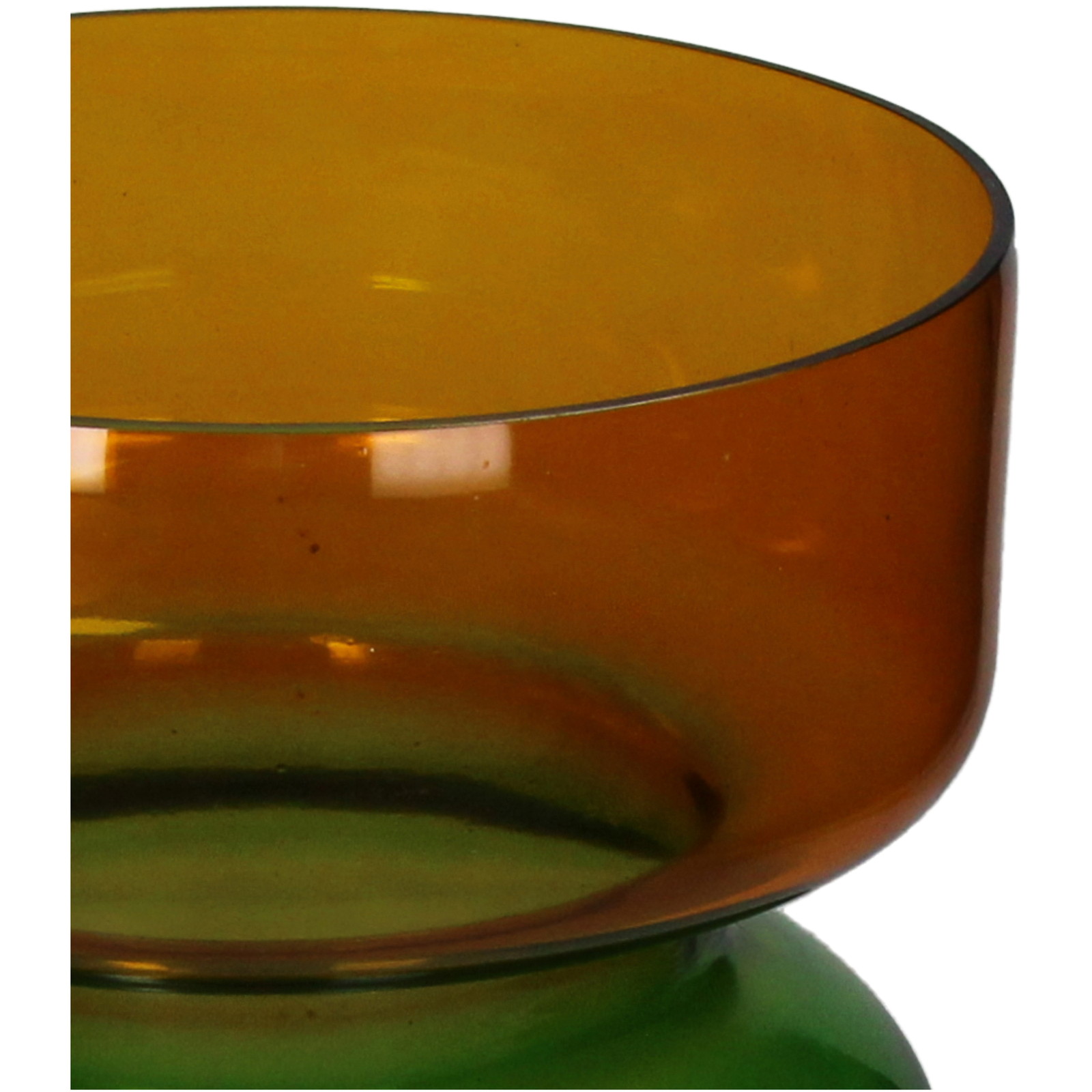 Vase Two Tone Glass Multi 18x18x25cm