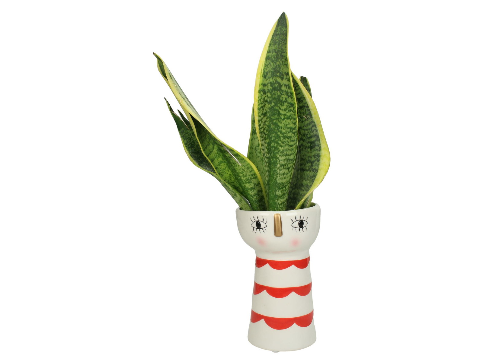 Planter Face Red 17x11x11cm