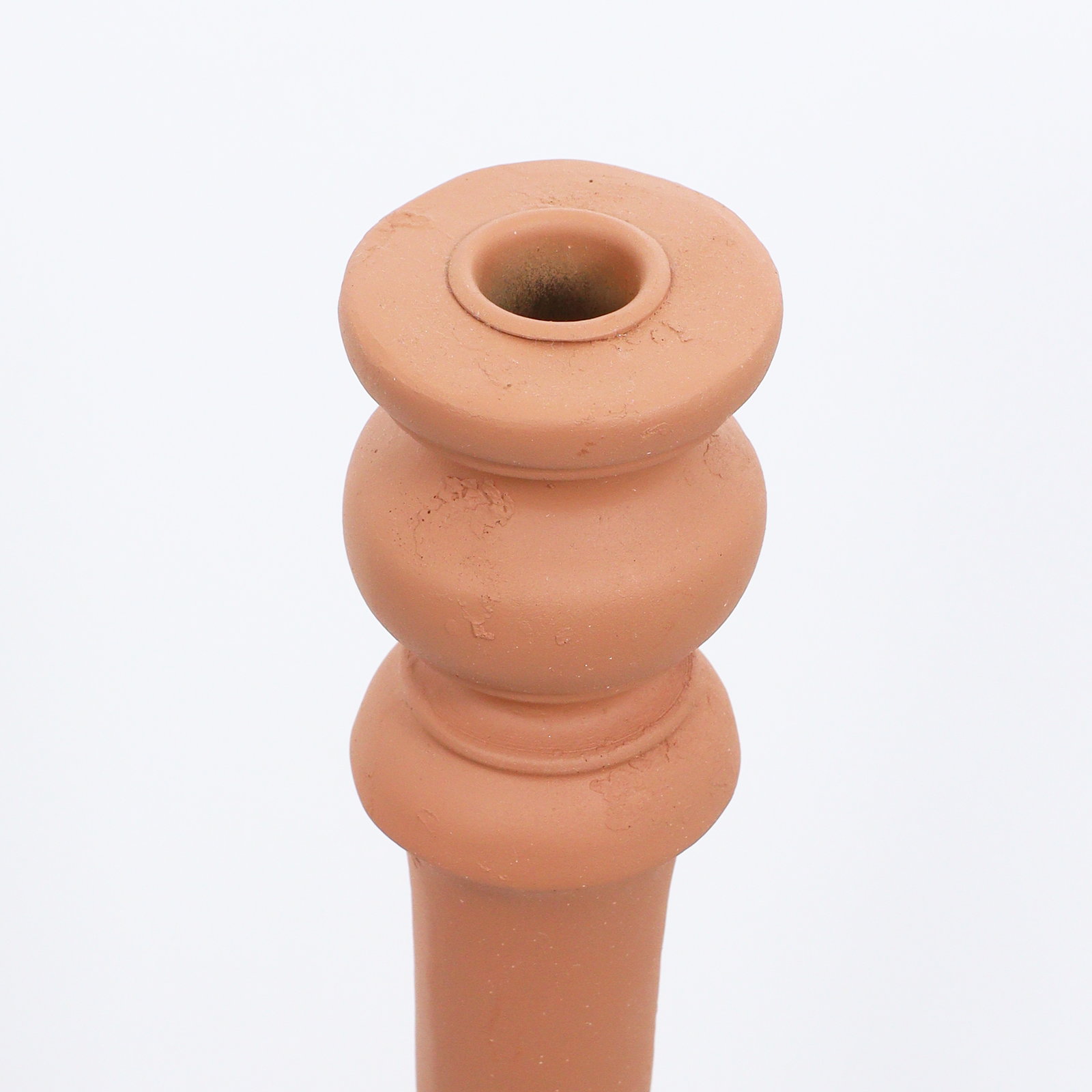 Candle Stick Polyresin Terra 15x15x55cm