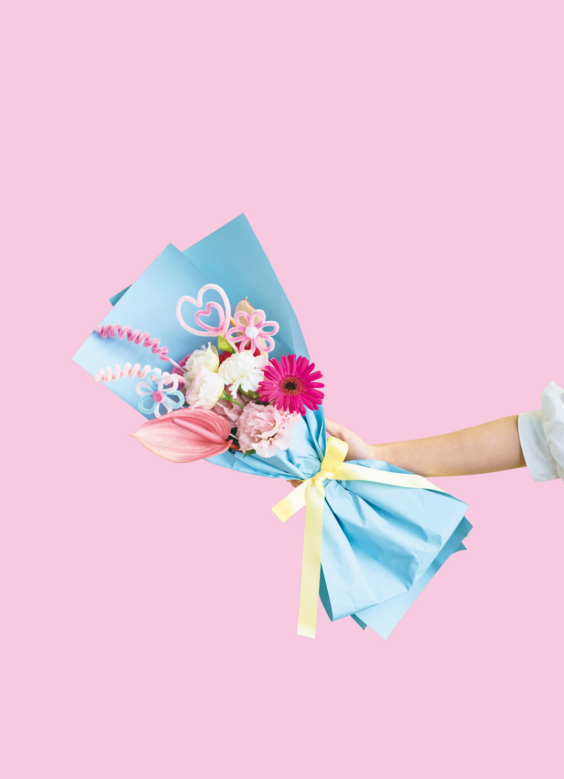 モールピック 小花 グリーン