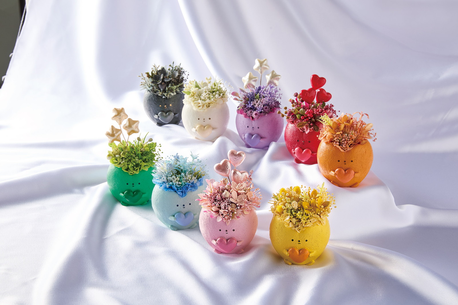 リトルレジンポット ハート オレンジ