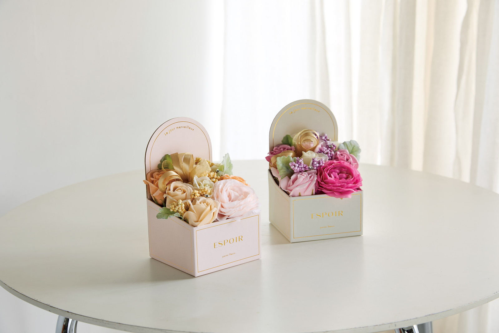 アーチノーブルソープフラワー ピンク