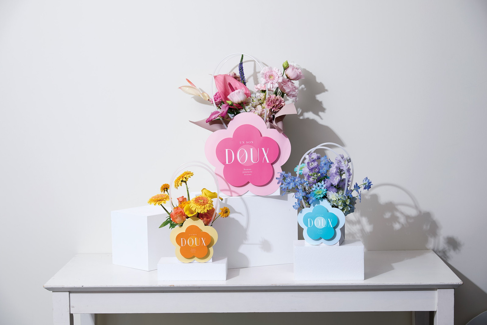 ポップフラワーバッグ S ブルー