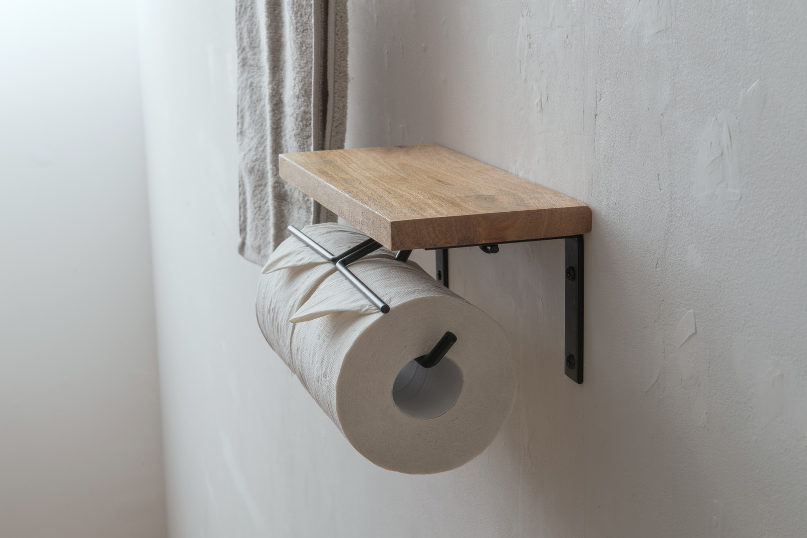 【個人宅配送不可】トイレットペーパーホルダー W ホワイト