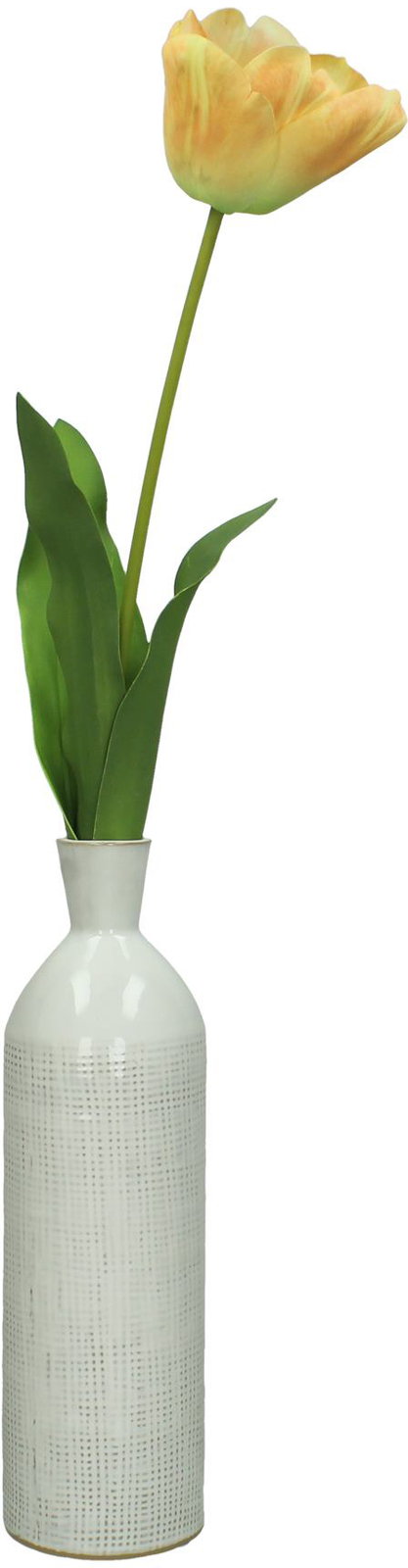 Vase Stoneware White 9.3x9.3x32cm