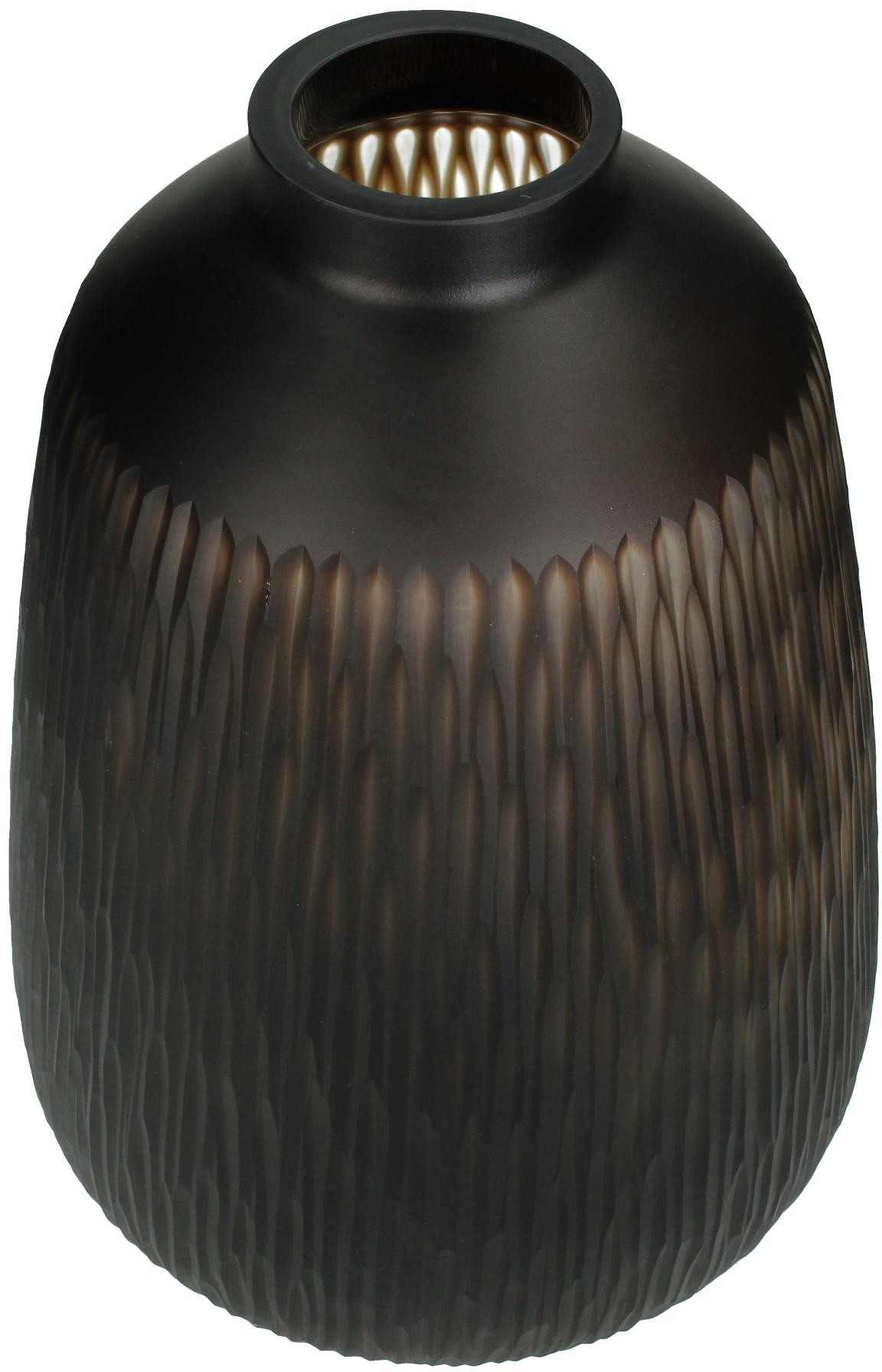 Vase Glass Brown 22x22x32cm