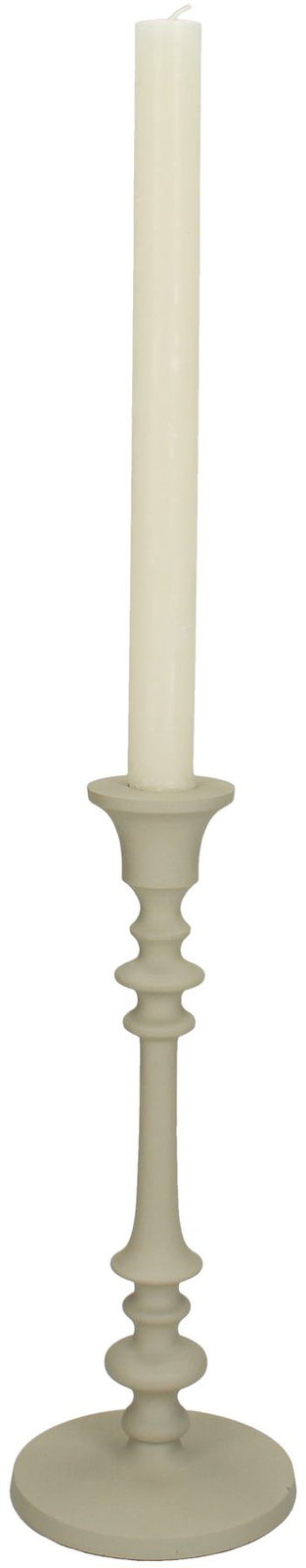 Candle Stick Aluminium Ivory 10x10x26.5cm