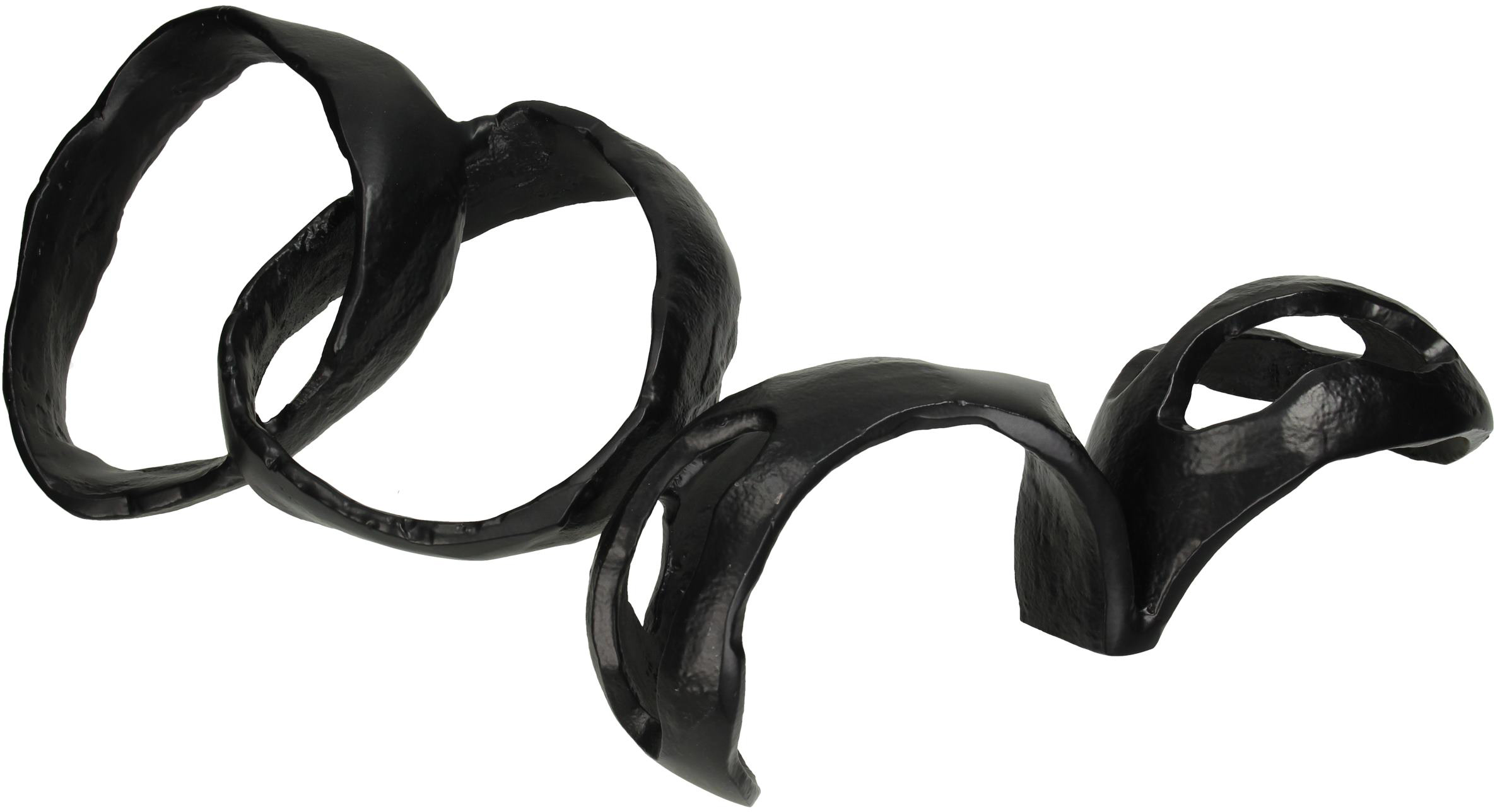 Ornament Sculpture Aluminium Black 50x22x15cm