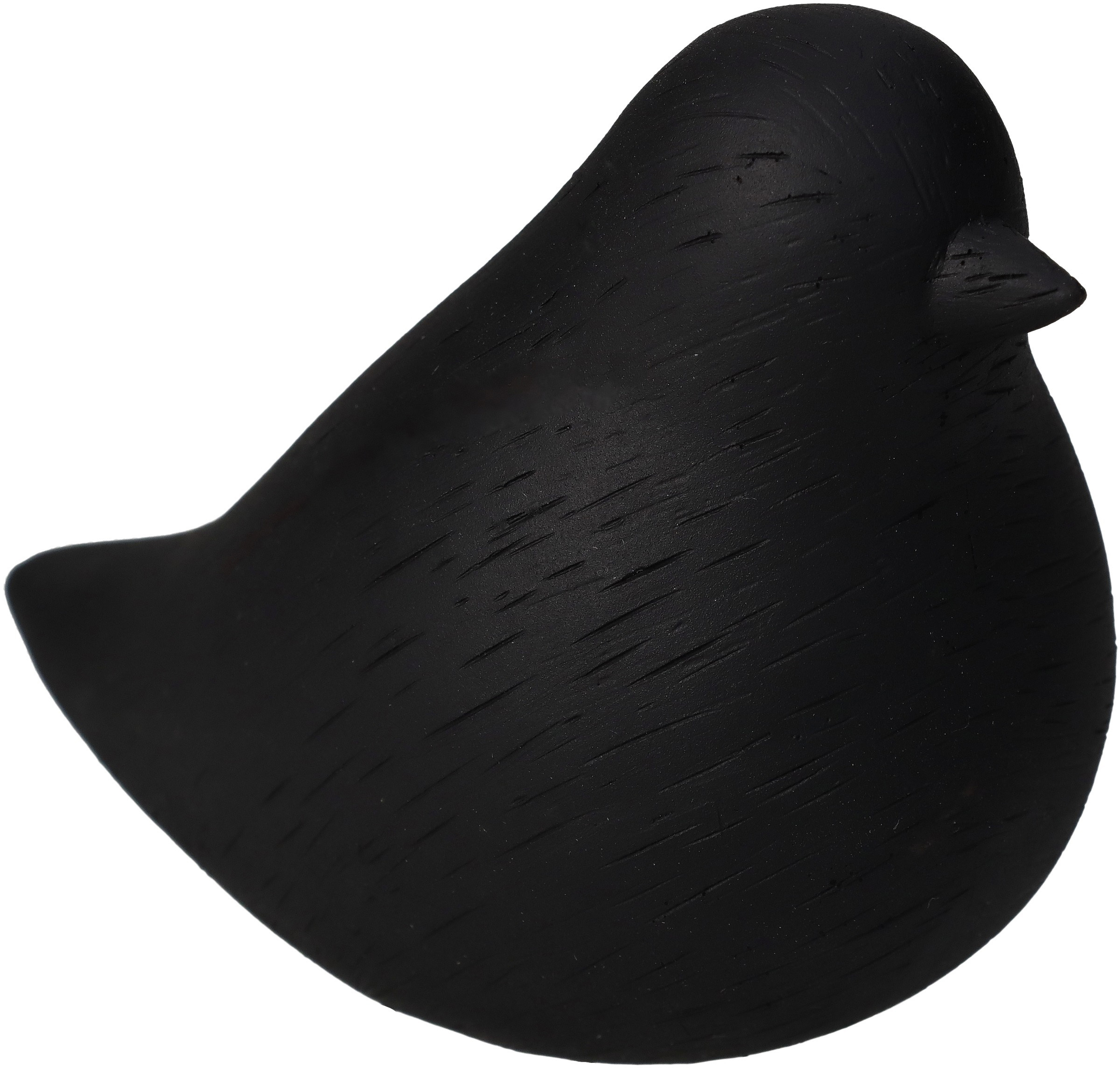 Ornament Bird Black 8x6x10cm