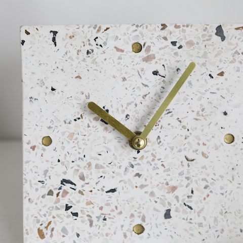 【個人宅配送不可】スクエアストーンクロック