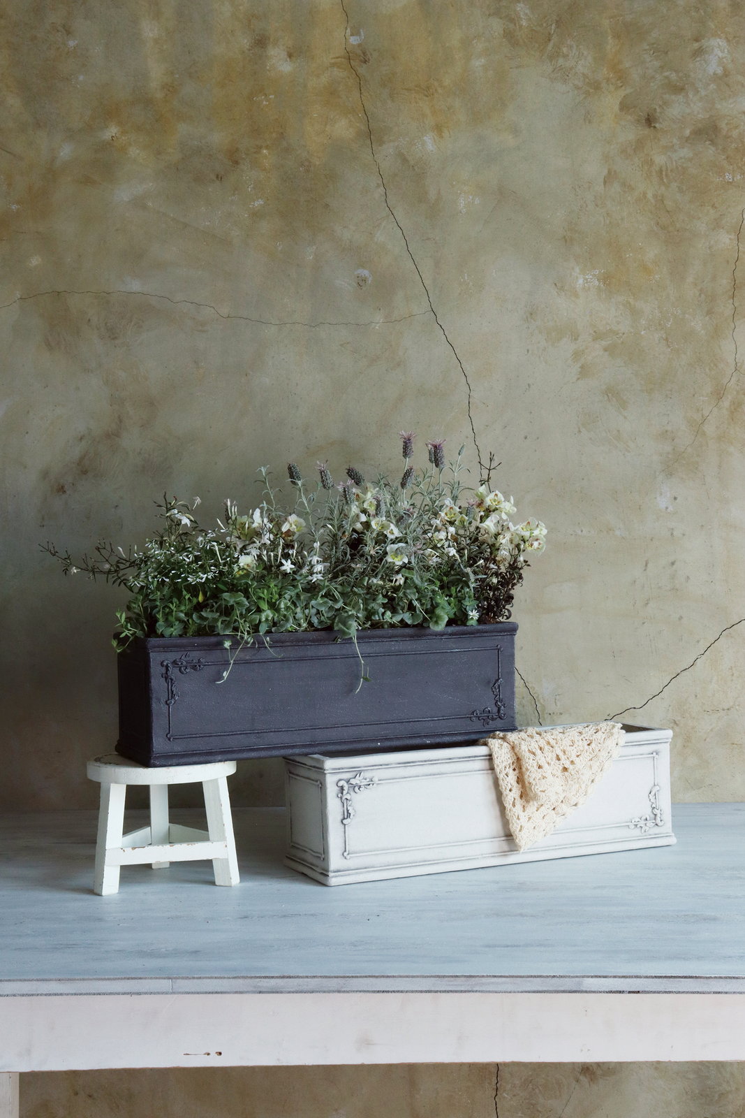 【個人宅配送不可】モチーフフレームプランターブリコラージュBK