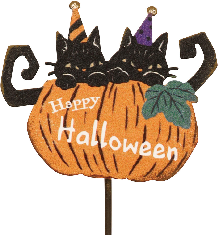 【個人宅配送不可】ハロウィンピックツインキャットパンプキン