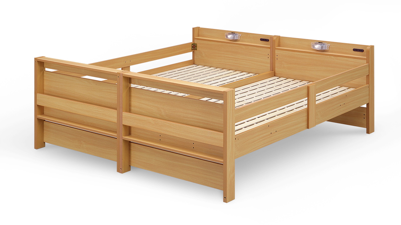 マガジンラック付2段ベッド マイスター NA/WAL