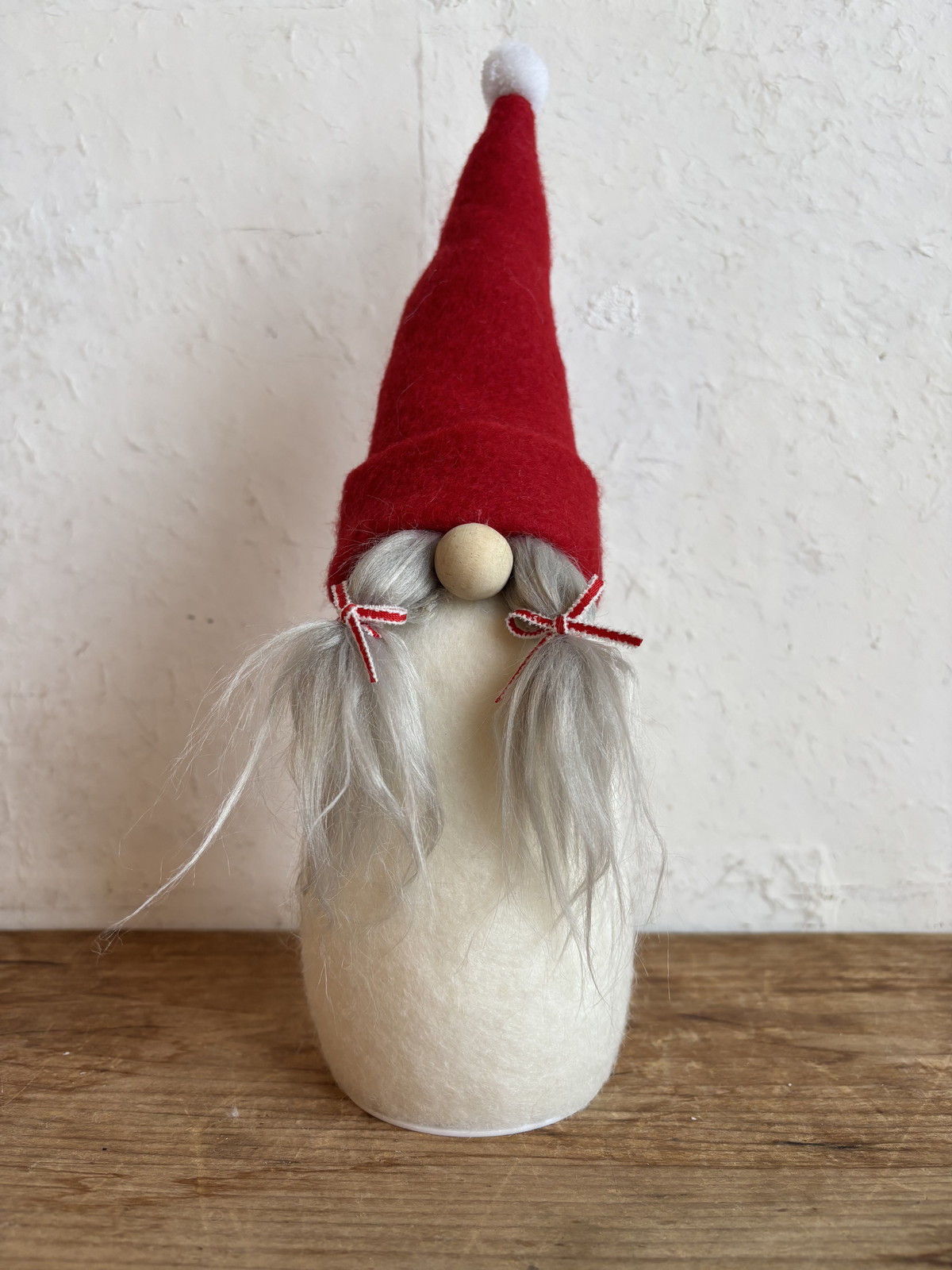 【個人宅配送不可】フェルト ぽよぽよライト ノーム レッド L