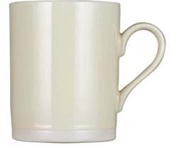 ylzszyʓrzMUG WITH WHITE RIM IVORY