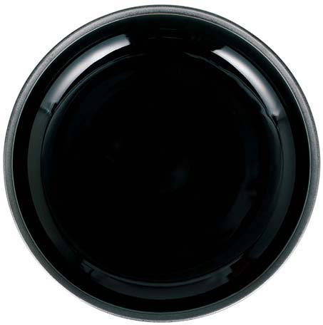 ylzszyʓrzSOUP PLATE WITH RUST RIM BLACK