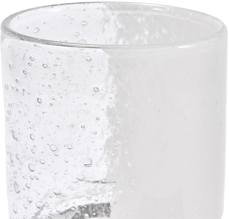 【個人宅不可】DGガラスステップポット&ソーサー10xH12 クリアホワイト