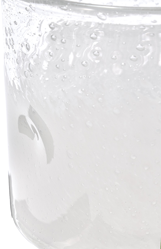 【個人宅不可】DGガラスナローポット&ソーサー10xH10 クリアホワイト