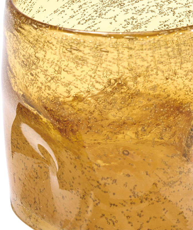 【個人宅配送不可】DGガラスナローポット&ソーサーφ10xH10 サンシャイン