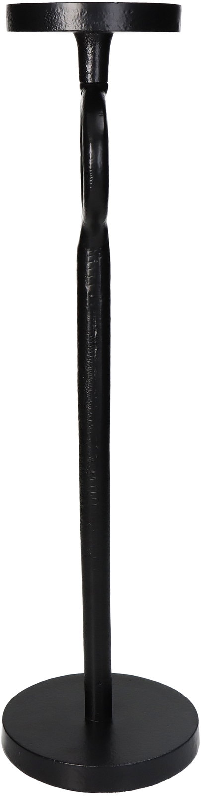 Candle Holder Aluminium Black 11.5x11.5x36.5cm