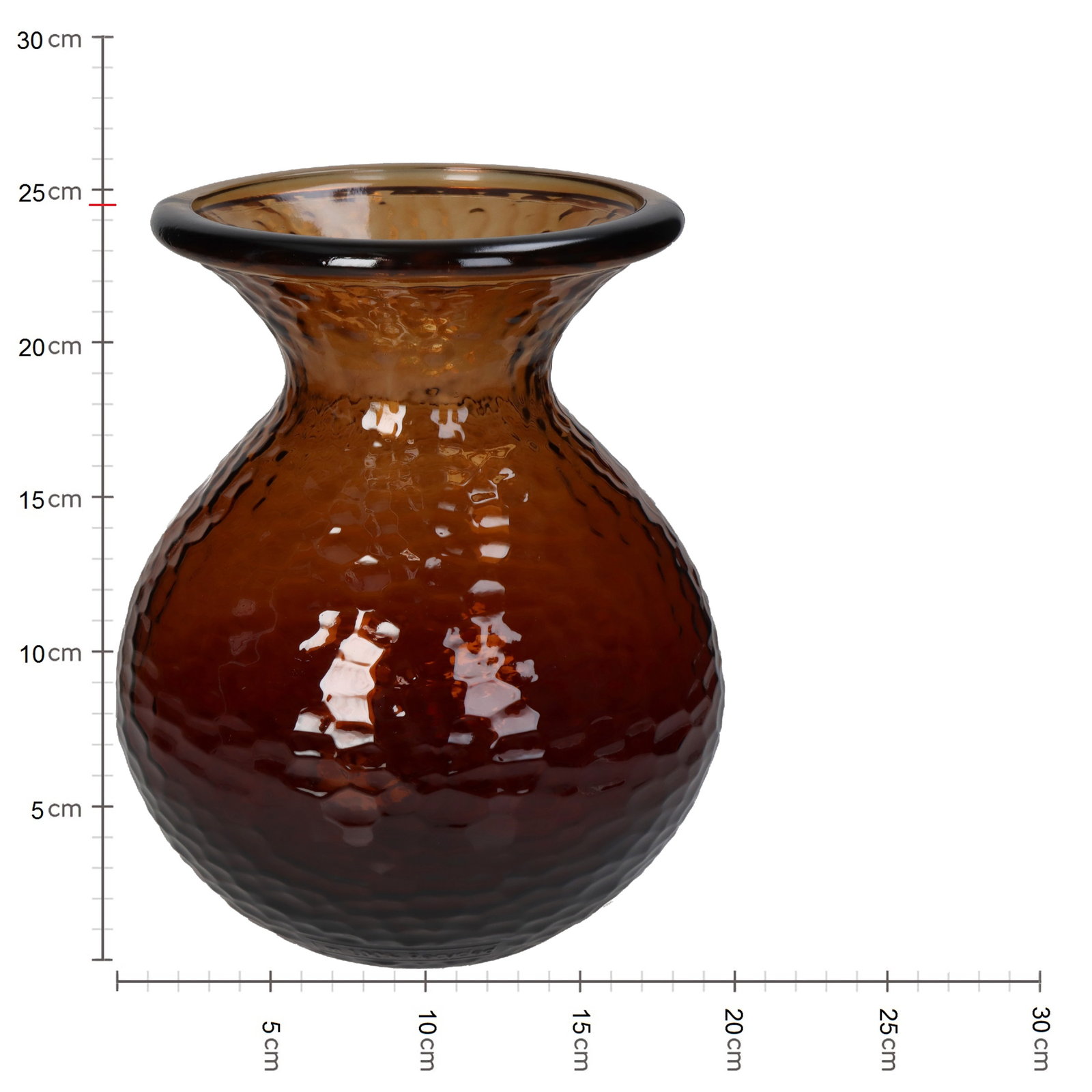 Vase Recycled Glass Terra 20x20x24