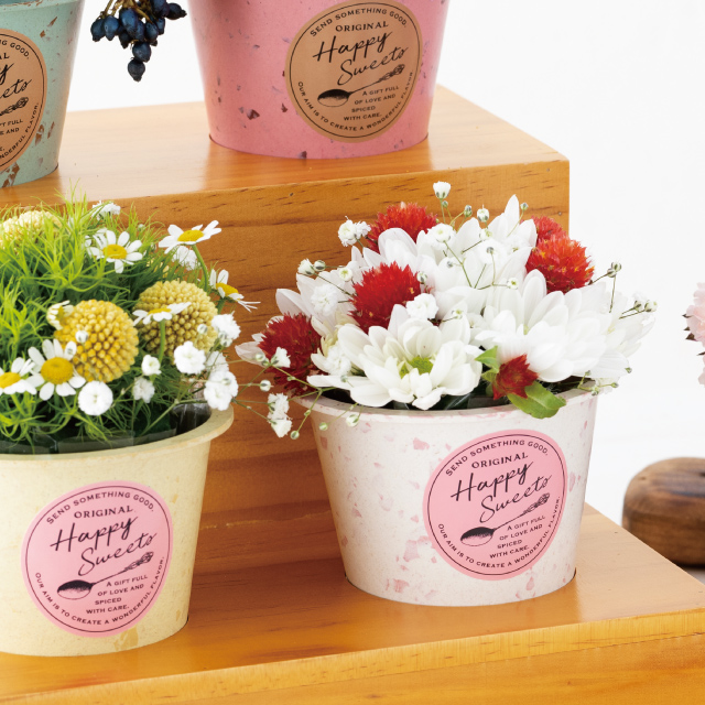 カラフルバンブーポット-S/ホワイト(10個)