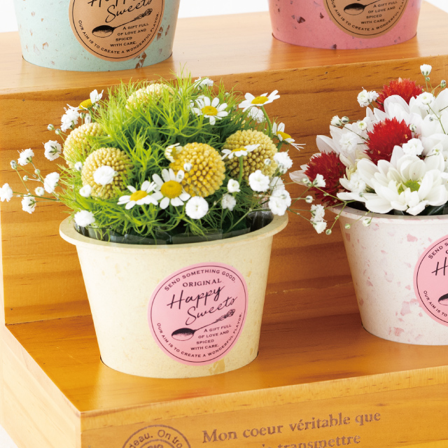 カラフルバンブーポット-S/イエロー(10個)